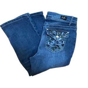 Earl Jean embroiderd pocket